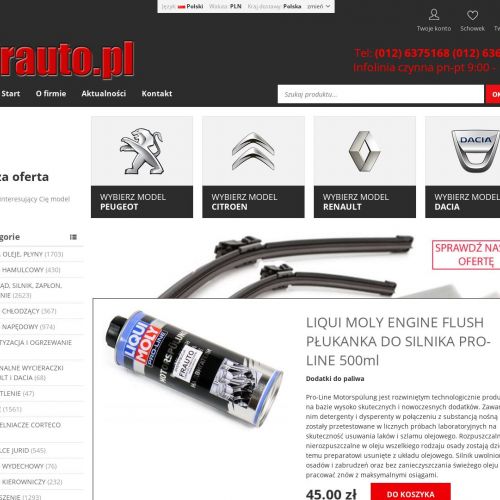 Filtr kabinowy renault w Krakowie