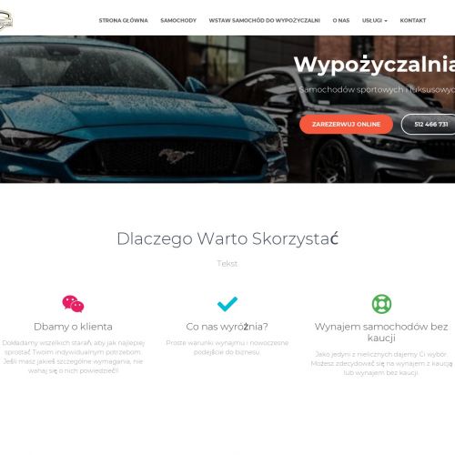 Warszawa - wynajem samochodów sportowych łódź