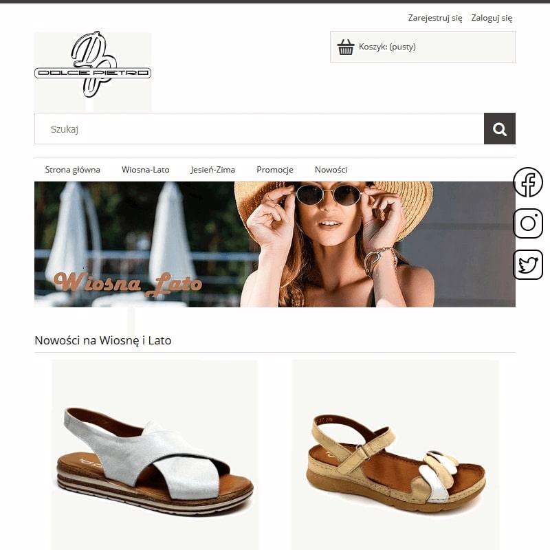 Sandały damskie na koturnie