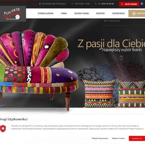 Kępno - tkaniny obiciowe kwiaty