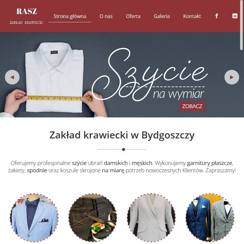 Szycie garniturów w Toruniu