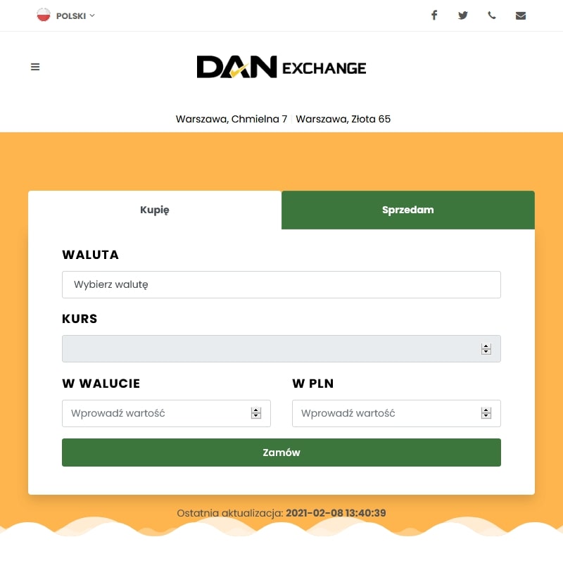 Kurs usd kantor w Warszawie