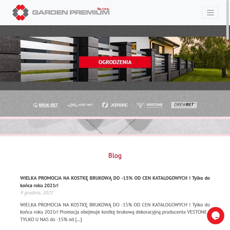 Pustaki ogrodzeniowe drewbet - Konin