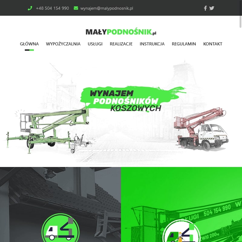 Wypożyczalnia podnośników koszowych w Pruszkowie