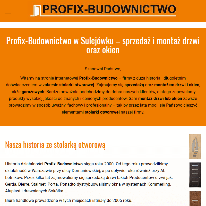 Mińsk Mazowiecki - drzwi bez przylgowe